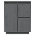 thumbnail image 3 of vidaXL Buffet Gris 60x34x75 cm Pin Massif, 3 of 5