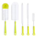 thumbnail image 1 of Juego de 5 cepillos de limpieza de mango largo para botella de bebé de boca estrecha, botella de agua deportiva, limpiador de tubos de vidrio, utensilios de limpieza para el hogar Feliz Sencillez, 1 of 5