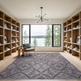 thumbnail image 2 of ODIKA 9'x12' Washable Area Rug Low Pile, Flatwoven, Purple Decorative Faded Botanical Geometric Network Pluple Lilac for Great Room, Indoor Concept, Large Living, 2 of 7