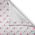 thumbnail image 3 of Ambesonne Flamingo Kitchen Curtains, Minimal Exotic Birds Motif, 55"x45", Pink and White, 3 of 3