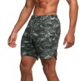 thumbnail image 6 of Viikei Men's Shorts in Various Lengths,Men's Casual Printing Casual Drawstring Pockets Elastic Sports Shorts Gray M, 6 of 7
