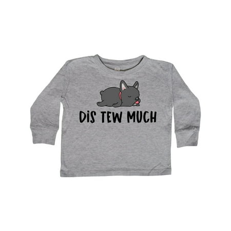 

Inktastic Napping Dis Tew Much Grey Frenchie Gift Toddler Boy or Toddler Girl Long Sleeve T-Shirt
