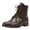 Brown, variant on Men's Boots, Faux Leather Vintage Lace-Up High Top Low Heel Ankle, Lace-Up Mid-Calf Casual Low Heel Wingtip Boots for Men, 8.5