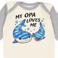 thumbnail image 4 of Inktastic My Opa Loves Me- whale shark Boys or Girls Long Sleeve Baby Bodysuit, 4 of 5