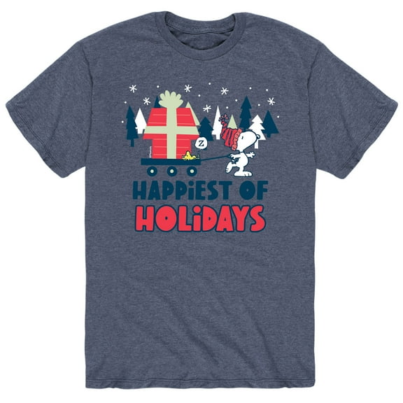 Peanuts - Happiest Of Holidays - Men's Short Sleeve Graphic T-Shirt