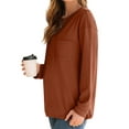 thumbnail image 5 of Fantaslook Crewneck Sweatshirts for Women Casual Long Sleeve Shirts Tunic Tops Pullover with Pocket, 5 of 8