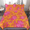 thumbnail image 1 of HAHDAXIA Floral Print Bedding Solid Comforter Set for All Seasons,3 Pieces(1 Comforter+2 Pillowcases),Soft Microfiber Bedding Set Twin(86"x70"), 1 of 7