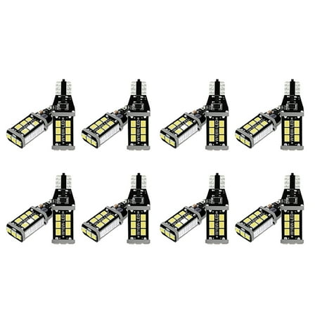 16Pcs Bright White Canbus LED Bulb for Car Backup Reverse Lights 912 921 T15 W16W
