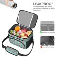 thumbnail image 4 of Lunch Box Pioneer Flower Floral Print Pattern Insulated Lunch Bag for Women Men,Medium Leakproof Lunchbox Cooler Bag Adjustable Strap,10 X 6.7 X 8 Inches, 4 of 6