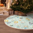 thumbnail image 5 of Sikiie Different Breeds of Dogs Nativity Christmas Tree Skirt, Jesus Christian Winter Holiday Tree Mat Decoration(30-48IN)48", 5 of 6