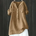 thumbnail image 4 of BILIKEYU Solid Color Medium Sleeve Women's Shirt, Women'S Clothing, T Shirts For Women, Women'S Tops, 4 of 5