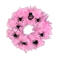 thumbnail image 3 of Corona de Halloween, guirnalda colgante festiva, decoración otoñal, adorno para puerta de entrada con diseño de araña juguetón, adecuada para paredes., 3 of 8