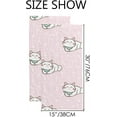 thumbnail image 3 of Coolnut Fingertip Hand Towels, Set of 2 Pcs Cute Cat with Paws Absorbent Face Bath Towels for Bathroom Kitchen, 30"x15", 3 of 6