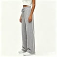 thumbnail image 2 of Asgosdo Sweatpants for Women Wide Leg Baggy Fleece Lined Drawstring High Waisted Casual Workout Pants Fall Lounge Pants with Pockets, 2 of 8