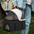 thumbnail image 4 of NALYL Compact Pet Stroller for Small-Medium Dogs/Cats, 4-Wheel Lightweight Umbrella Shaped Portable Puppy Travel Jogger with Breathable Mesh, Cup Holder & Rear Storage, 4 of 11