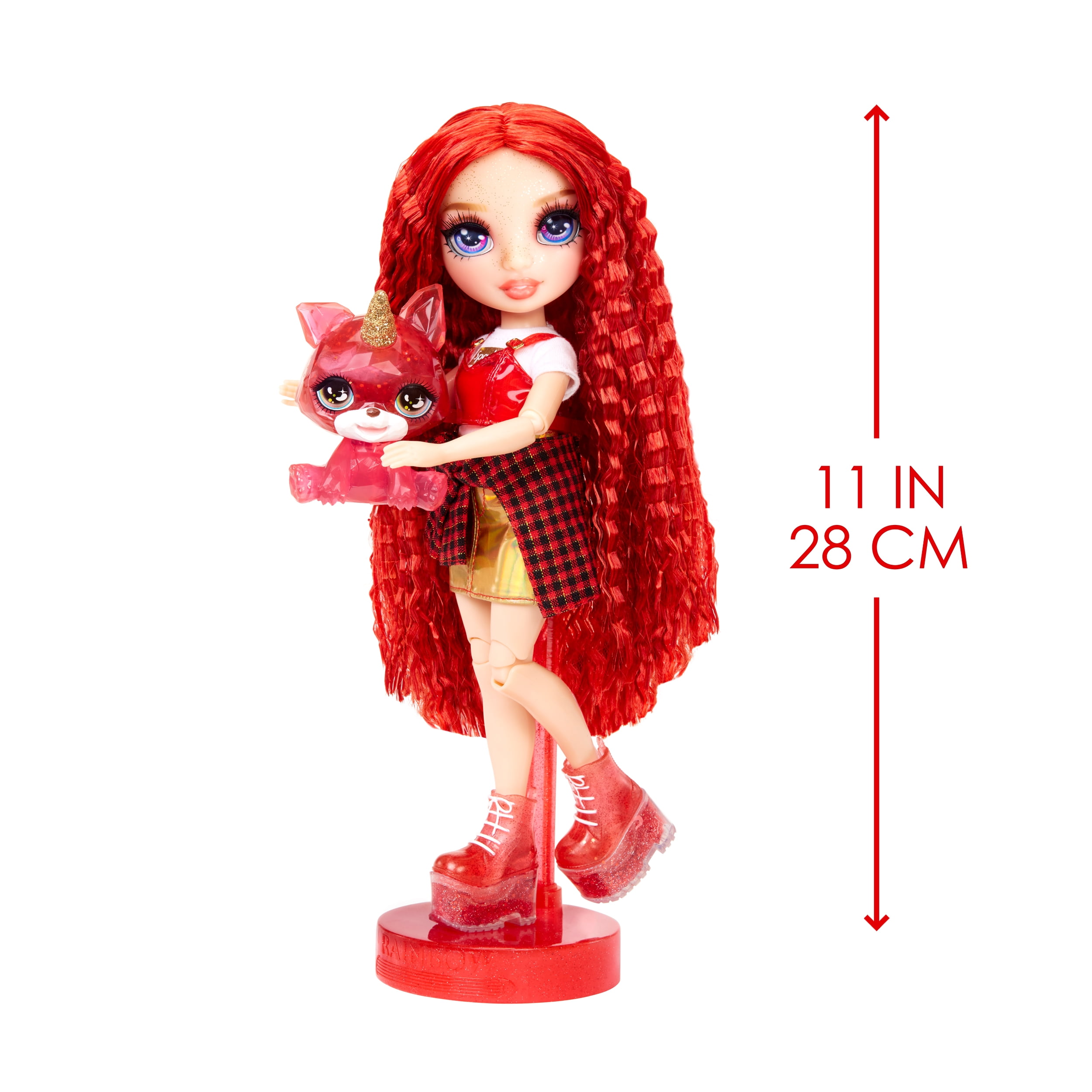 Rainbow High Ruby with Slime Kit & Pet, 11” Doll, Red, Ages 4+