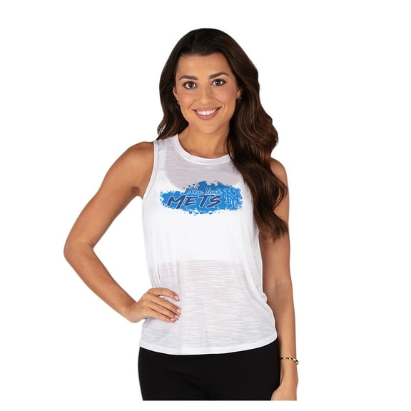 Women's Concepts Sport White New York Mets Infuse Slub Tank Top