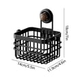 thumbnail image 3 of Kitchen Storage Basket Wall Mounted Iron Organizer With Suction Cup Ventilated Design For Pantry Bathroom Entryway, 3 of 6