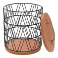 thumbnail image 3 of AEVXKHI Black Coffee K Cup Holder, Coffee Pod Holder with Wood Base, Large Capacity Coffee Pod Organizer, Espresso Pod Storage Holder, Coffee Bar Basket for Counter, 3 of 9