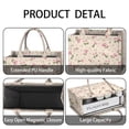 thumbnail image 4 of Large Capacity Tote Bag,Pioneer Flower Floral Print Pattern Handbag Fashion Luxury Tote Bag,15.7"x13"x 5.1" Inches,Laptop Compatible, 4 of 6