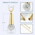 thumbnail image 3 of Crystal Microphone Cremation Jewelry for Ashes Holder Urn Necklace Lockets for Human Ashes Memorial Necklace, 3 of 8