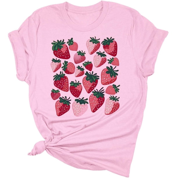 Gibobby Camisetas Mujer Baratas Manga Corta Top camiseta con estampado floral manga corta informal suelto verano para mujer(Rosa,M)