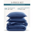 thumbnail image 3 of Casa Platino Pre-Washed Comforter Queen Size Bedding Set– Ultra Soft Cozy Breathable 100% Brushed Microfiber Bedroom Sets Queen Size -Fade Resistant with Queen Comforter & 2 Queen Pillow Shams - Navy, 3 of 9