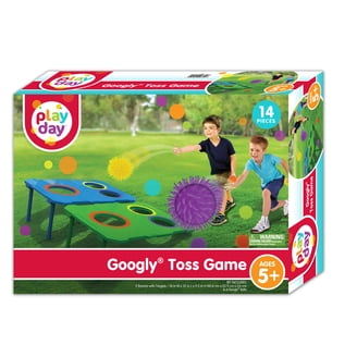 New-Bounce Ring Toss Game 4-in-1 - Outdoor Carnival Games For Kids With Rings, Bean Bags, Cones & Target