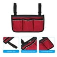 thumbnail image 5 of Beach Chair Armrest Bag, Waterproof Beach Chair Hanging Storage Pouch Arm Rest Magazine Snack Bag Walker Bag with 4 Pockets Wheelchair Accessories for Camping Outdoors (Red), 5 of 8