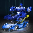 thumbnail image 3 of Robot de coche Transform con control remoto de juguete con luces para niños, 3 of 5