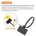 thumbnail image 4 of Uxcell 250pcs Marker Cable Zip Ties, 6.5 Inch Self-Locking Nylon Label Tags Zip Tie Wraps Ties Wire, Black, 4 of 7