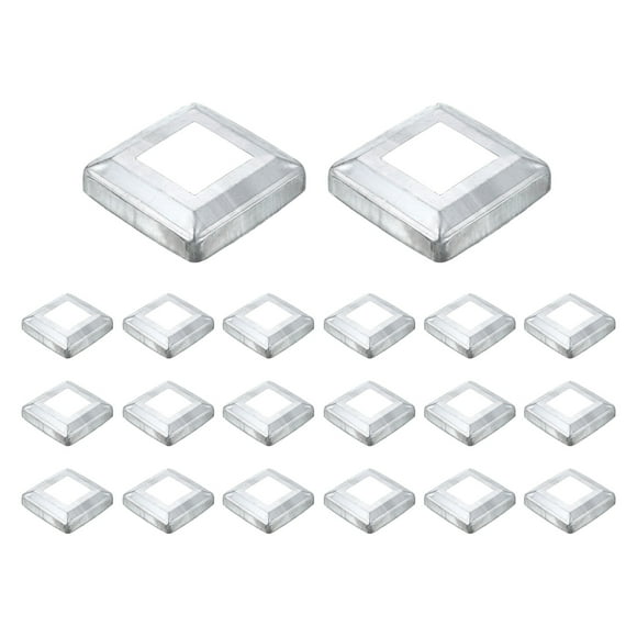 20Pack Post Base Cover, 3.75x3.75 Metal Integral Style Post Skirt Porch Column Wrap(1.75x1.75)