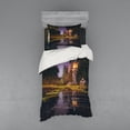 thumbnail image 2 of Ambesonne Landscape Bedding Set 4 Pcs, Forest Night Swamp Art, Queen, Multicolor, 2 of 3