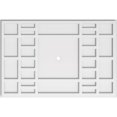 thumbnail image 1 of Ekena Millwork CMP30X20BX-01000 1 in. ID x 10.5 in. Rectangle Beaux Architectural Grade PVC Contemporary Ceiling Medallion, 1 of 1