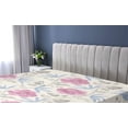 thumbnail image 5 of Ambesonne Botanical Fitted Sheet, Flowers Garden Retro Art, Queen Size, Pale Pink Pale Grey, 5 of 5