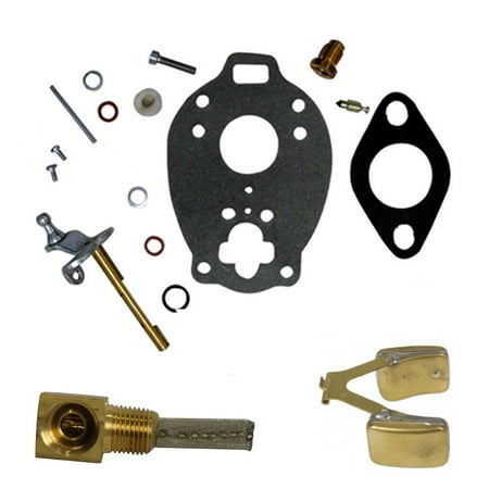 One (1) Carburetor Kit with Float & Fuel Screen for Ford New Holland Tractor Models: 2N, 8N,
