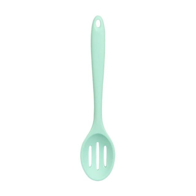 SPOORYYO Silica Gel Spoon Long-handled Ladle Soup Strainer Noodles Ramen Tablespoon Rice Salad Kitchen Strainer Colander