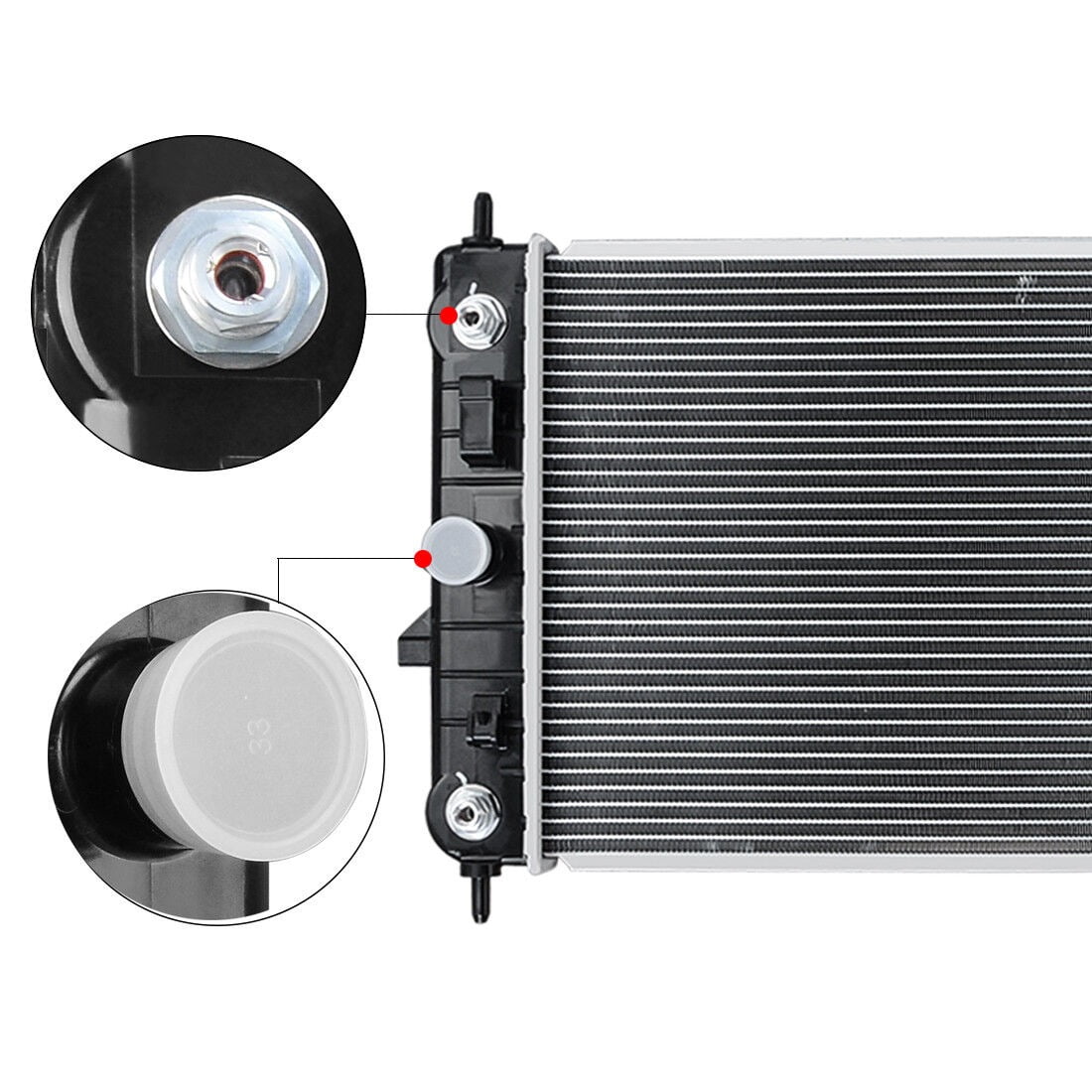 RVNI Radiator for 2005-2010 Chevrolet Cobalt Pontiac G5/2003-2007 Saturn Ion 2.0 2.2 2.4L Aluminum