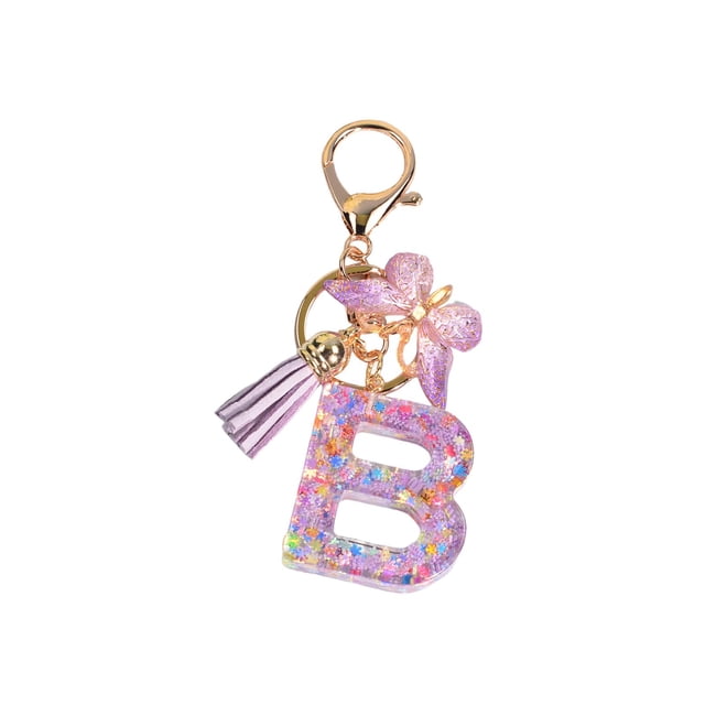 Llavero Sunnimix Alfabeto Inglés Colgante Mariposa B