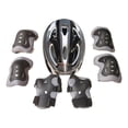 thumbnail image 1 of Juego de 7 cascos de bicicleta para niños, equipo de protección para patinar en longboard negro, 1 of 8