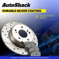 thumbnail image 5 of AutoShack Front & Rear Drilled & Slotted Brake Rotors Ceramic Brake Pads | Replacement for 2010-2017 Chevrolet Equinox 2010-2017 GMC Terrain V6 | Zinc Coated | 12-PC Brake Kit | SilverShield Pro, 5 of 6