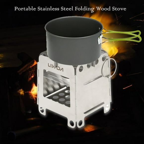 Outdoor Stove,Portable Stainless Steel Stove Outdoor Stove Pocket Stove Wood Stove Tiny Stove Stove Steel Tiny Stove Outdoor Bbq Picnic