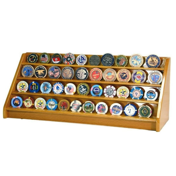 4 Row Challenge Coin / Casino Chip Display Rack