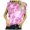 Pink, variant on Lzobxe Going Out Tops for Women Spring /Summer Lace Flying Sleeves Round Neck Tie Dyed T-shirt,Sizes S-2XL