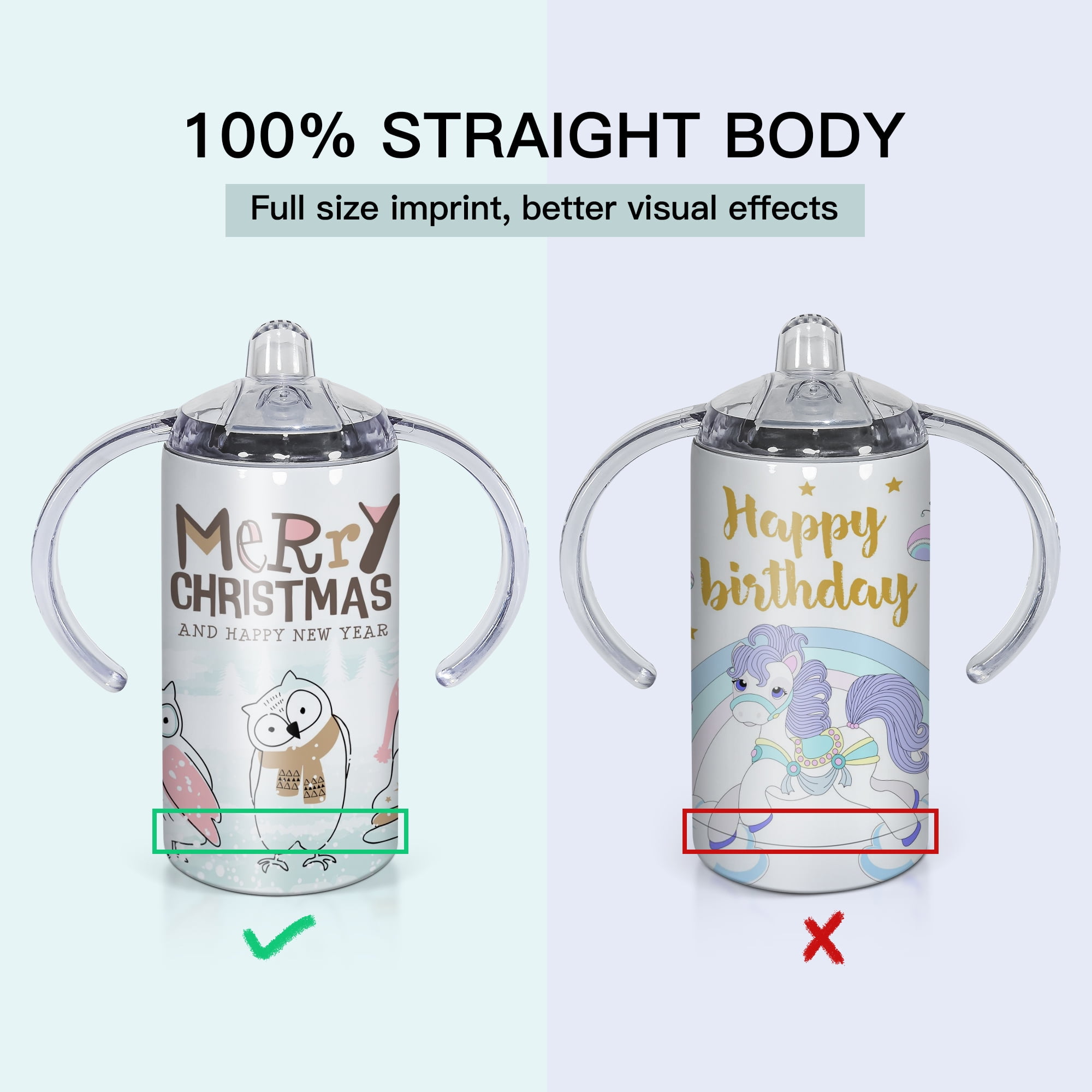 AGH Sublimation Sippy Cups Blanks Tumblers with Handles, 30 Pack 12 oz Straight Sublimation Tumblers Stainless Steel Insulated Skinny Tumblers with Splash-proof Lid, Shatterproof Water Tumbler