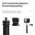 thumbnail image 2 of TELESIN 3 Meters Telescoping Selfie Pole Carbon Fiber Selfie Stick Adjustable Extension Pole Handheld Selfie Stick with 14 Inch Screw Replacement for One X/ One X2/ One R/ X3 Panoramic Act, 2 of 7