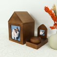 thumbnail image 4 of Urnas de ceniza de madera para perro, gato, animal, recuerdo , marco de fotos, fácil de llevar, ligero, elegante, duradero, memorable, combinado Sunnimix Urnas de cremación para cenizas de mascotas, 4 of 8