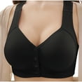 thumbnail image 2 of Swuxness Women's Front Closure Wireless Bras Solid Color Style Comfortable Breathable, 2 of 4