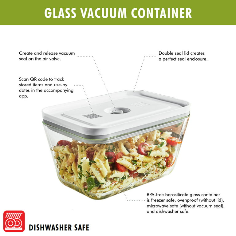 SNUGTOPIA Vacuum Seal Food Storage Containers - Fresh Save & Keep the  Flavor - 2 Pcs, Square, BPA-Free, Leak Proof, Lid with Lock - Dishwasher