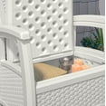 thumbnail image 5 of Suncast Éléments BMCC1800W Résine Chaise Club Design en Osier avec Rangement, Blanc, 5 of 5